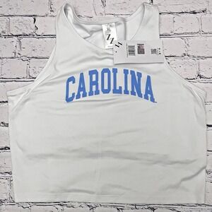North Carolina‎ Tar Heels Crop Tank Top Womens XL White NCAA  NEW